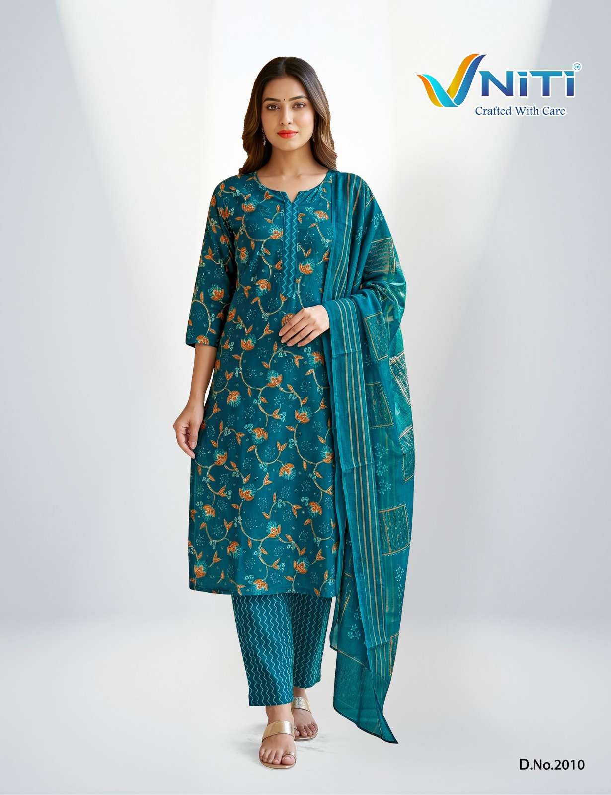 VNITI LIFESTYLE Cotton Premiums Collection. mpression Vol-2 Premium Readymade Pant-Suits (3 Pcs) Wholesaler from surat 