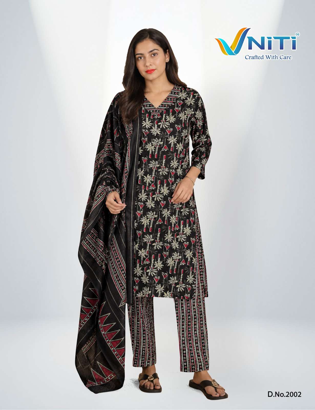 VNITI LIFESTYLE Cotton Premiums Collection. mpression Vol-2 Premium Readymade Pant-Suits (3 Pcs) Wholesaler from surat 