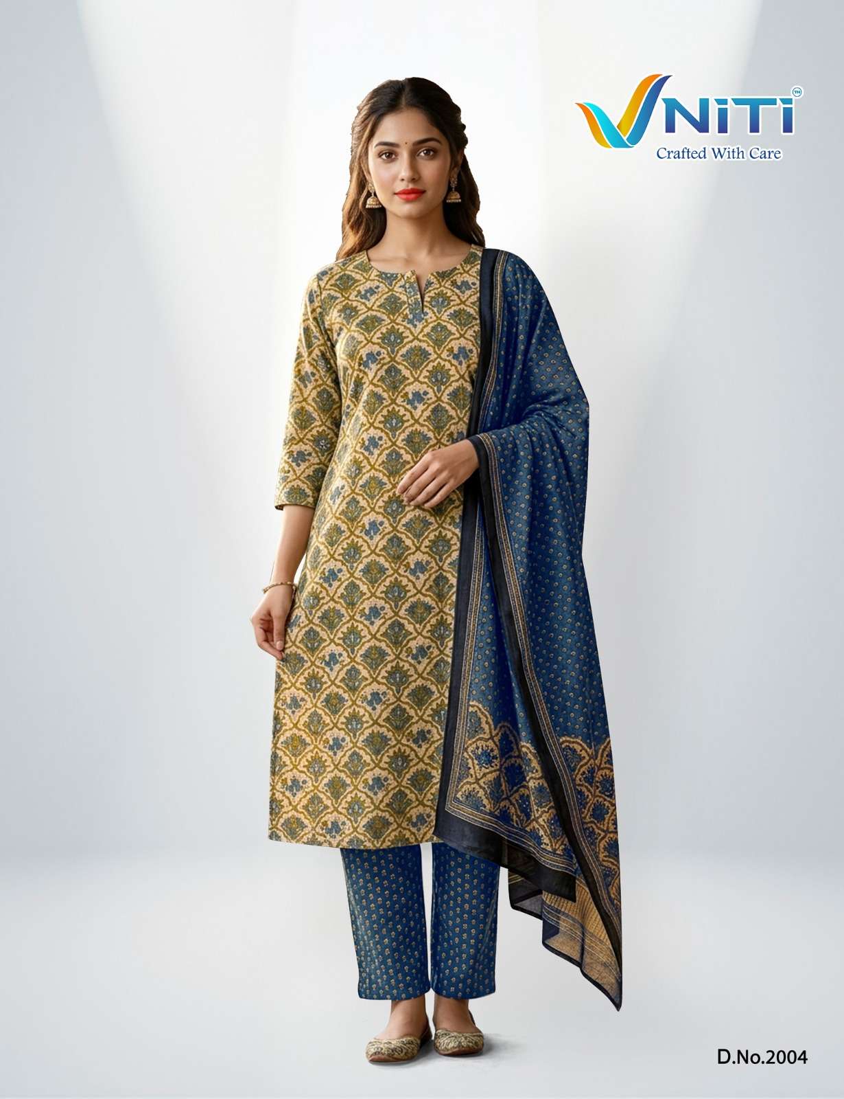 VNITI LIFESTYLE Cotton Premiums Collection. mpression Vol-2 Premium Readymade Pant-Suits (3 Pcs) Wholesaler from surat 
