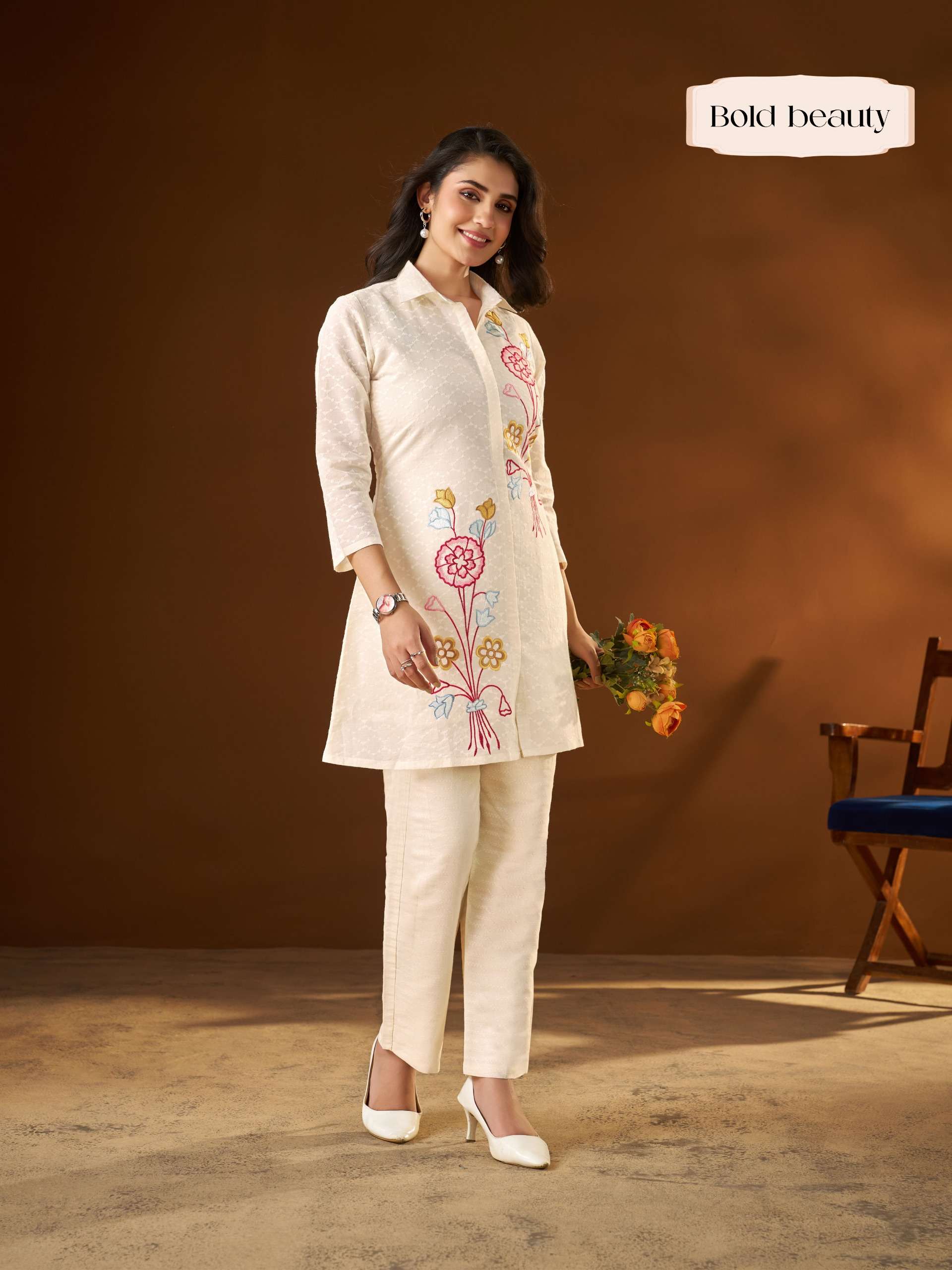 Cotton 2-Piece Straight Hip cover Concept Cord-set By Texofab