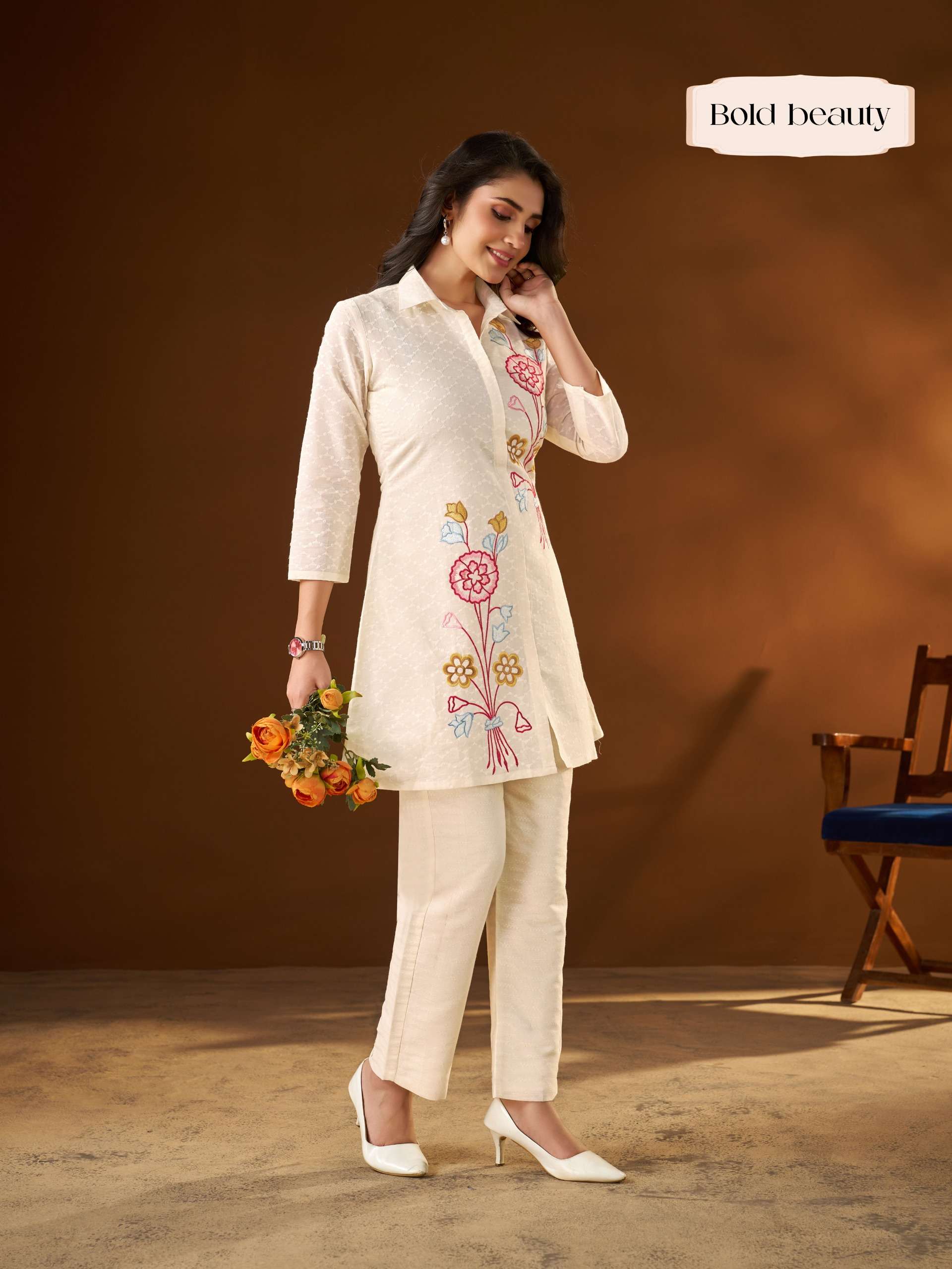 Cotton 2-Piece Straight Hip cover Concept Cord-set By Texofab
